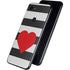 Black And White Striped Heart Google Pixel 3a Skin